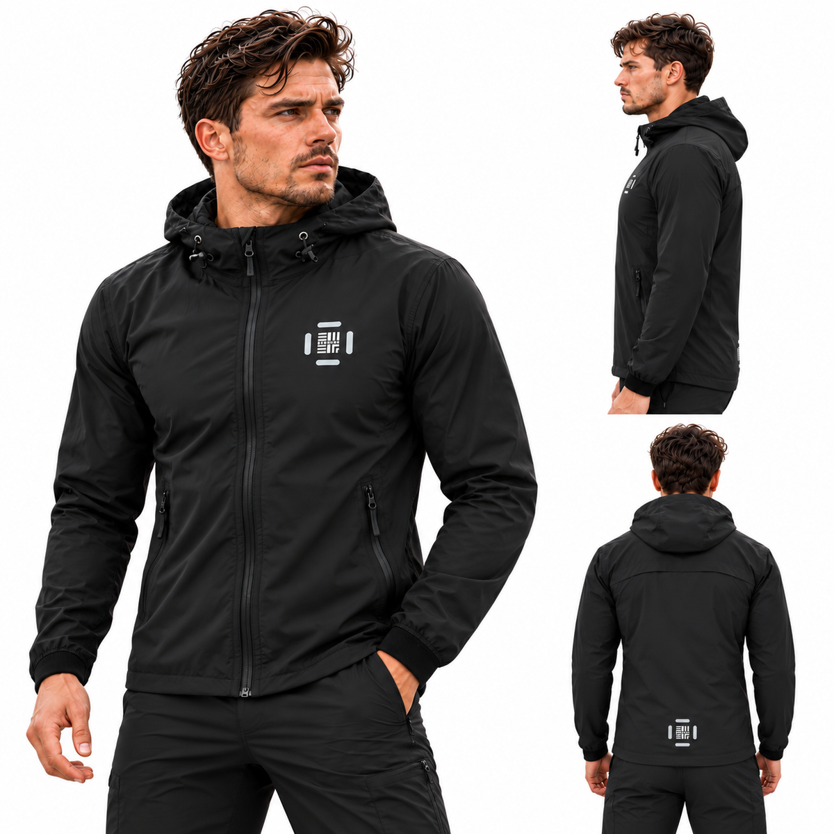ENGREEK EN-001 Men's Lightweight Waterproof Reflective Jacket