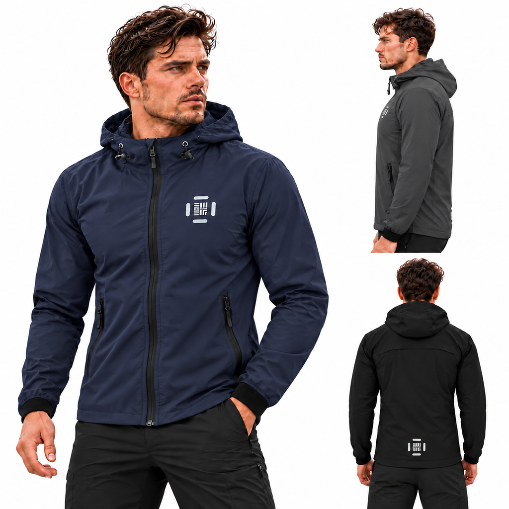 ENGREEK EN-001 Men's Lightweight Waterproof Reflective Jacket