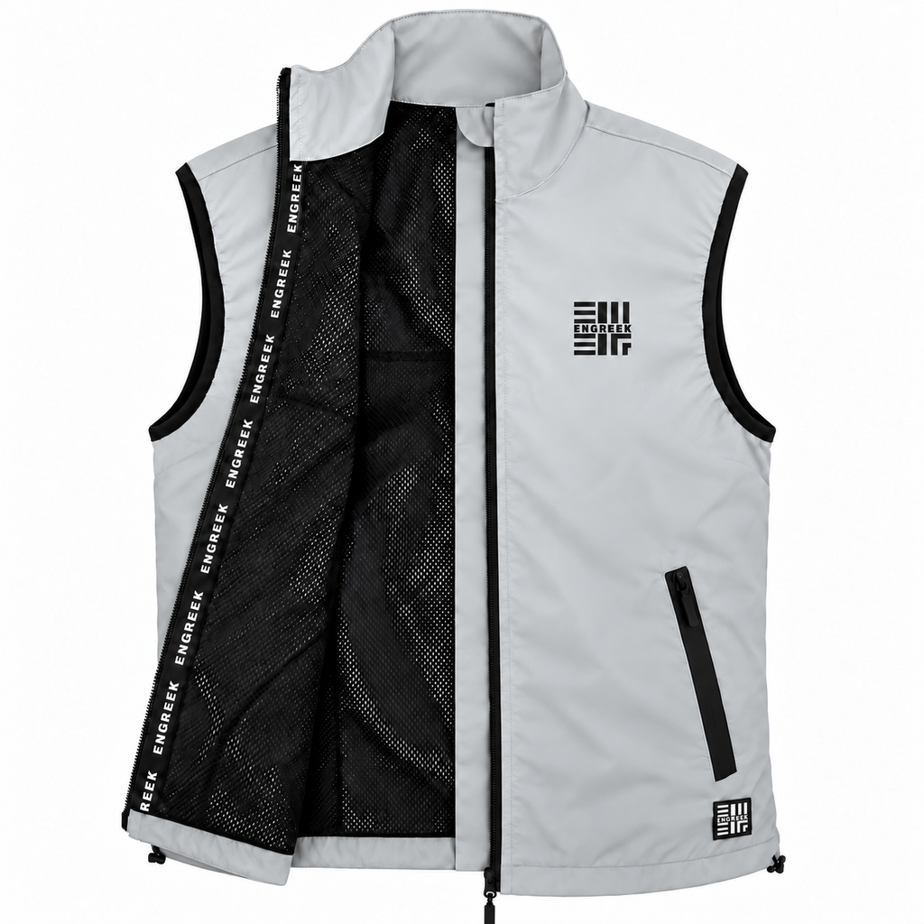 ENGREEK EN-1001 Full 360° Silver Reflective High Visibility Gilet