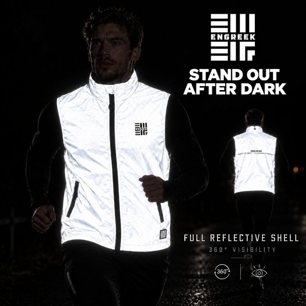 ENGREEK EN-1001 Full 360° Silver Reflective High Visibility Gilet