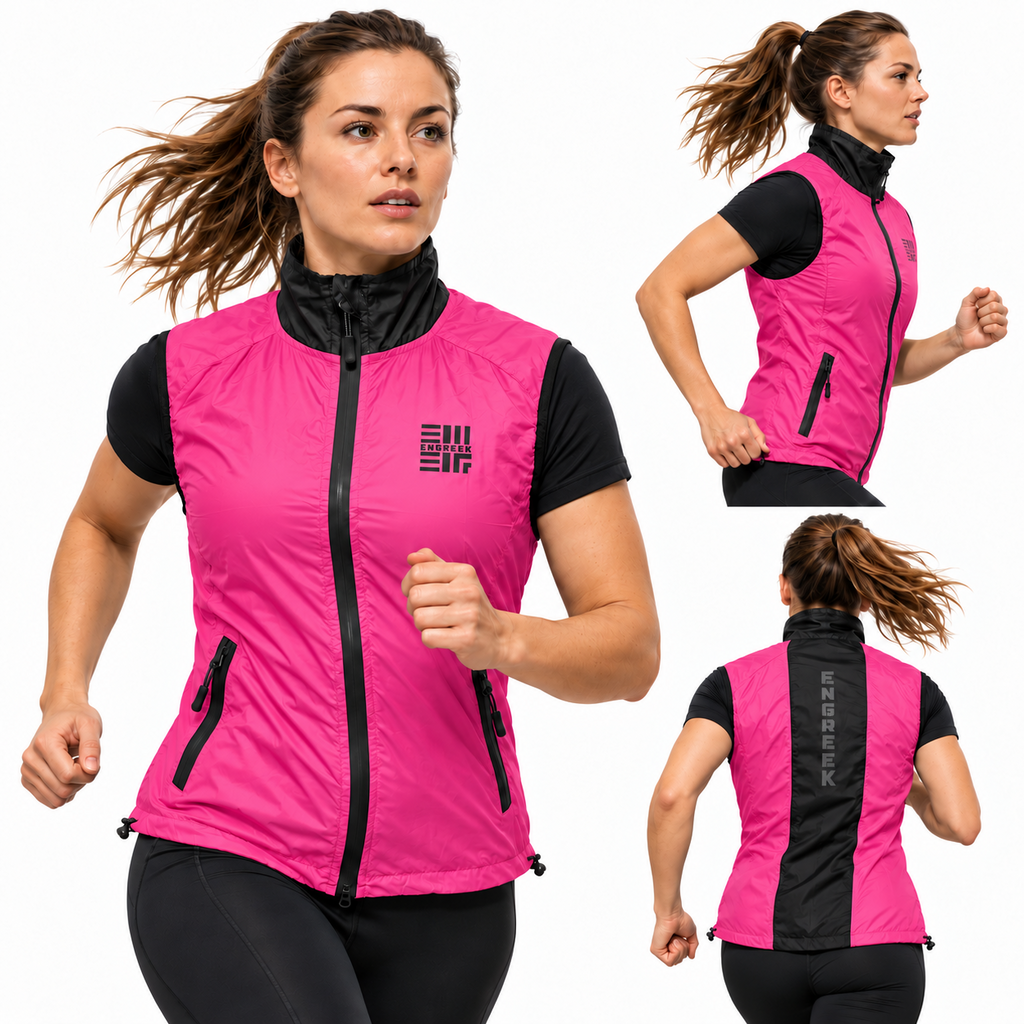 ENGREEK EN-1004 Women's Lightweight Reflective Running Gilet