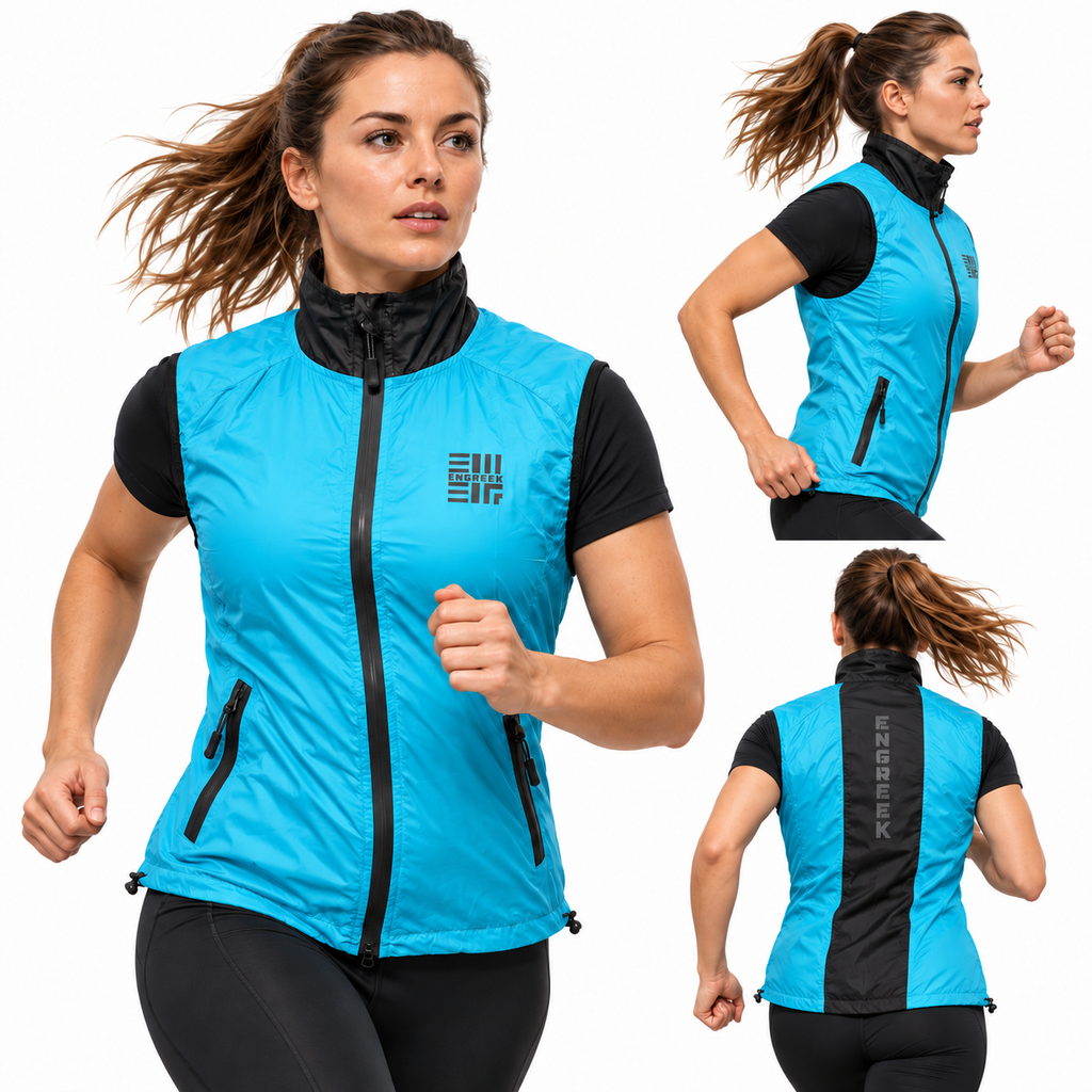 ENGREEK EN-1004 Women's Lightweight Reflective Running Gilet
