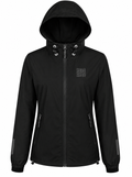 ENGREEK EN-101 women's black reflective running windbreaker jacket front view