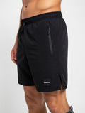 ENGREEK EN-220 men's black lightweight running gym shorts side view